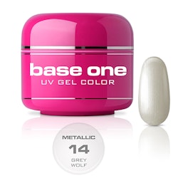 Base One Colour UV-Gel 5g metallic, 14 Grey Wolf