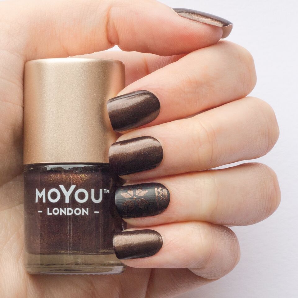 MoYou London Nail Art Stamping Polish 9 ml, Gold Espresso