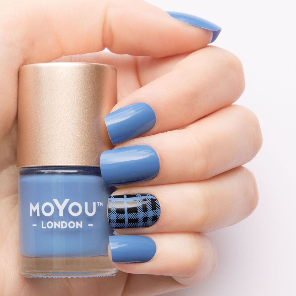MoYou London Nail Art Stamping Polish 9 ml, Blue Jay