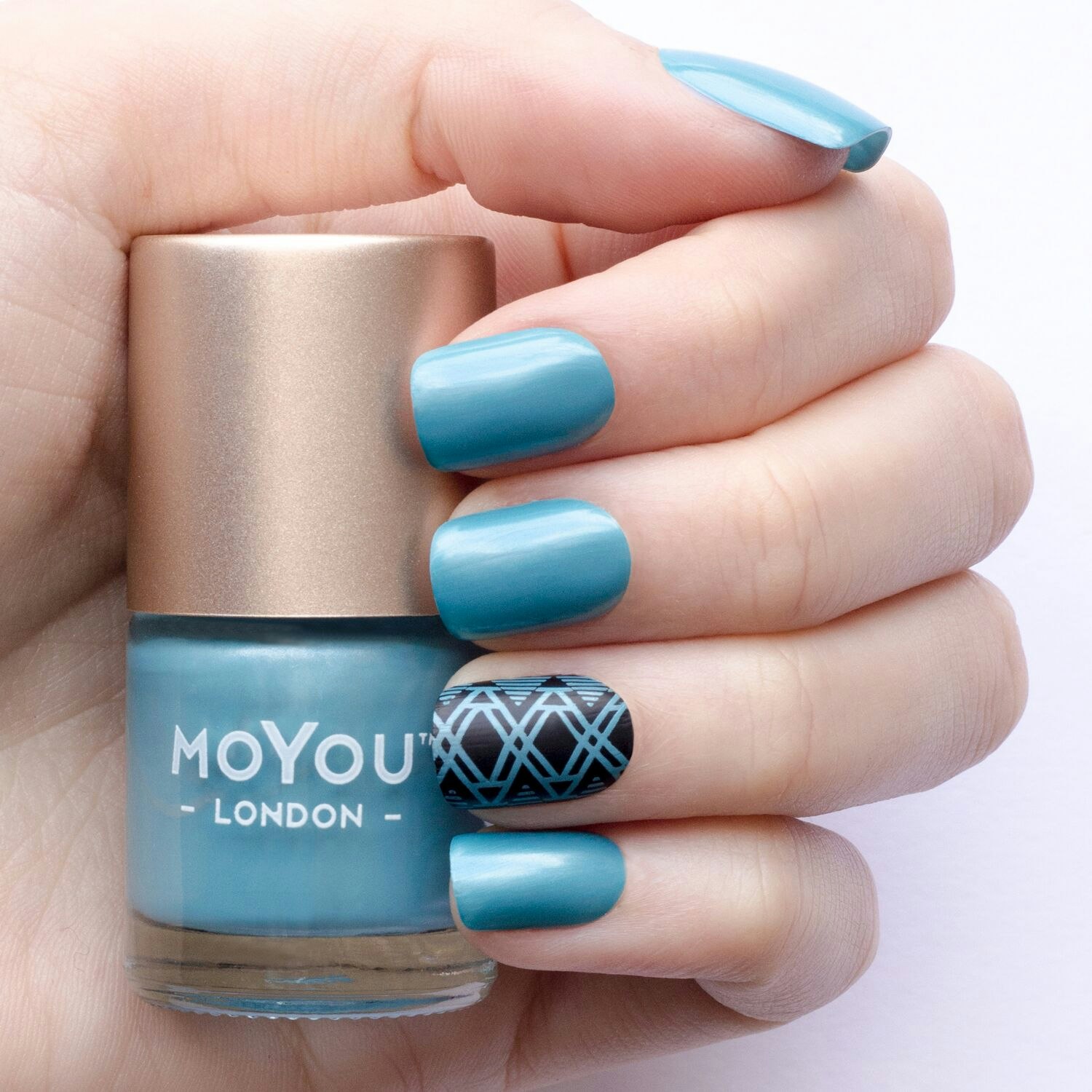 MoYou London Nail Art Stamping Polish 9 ml, Blue Whale