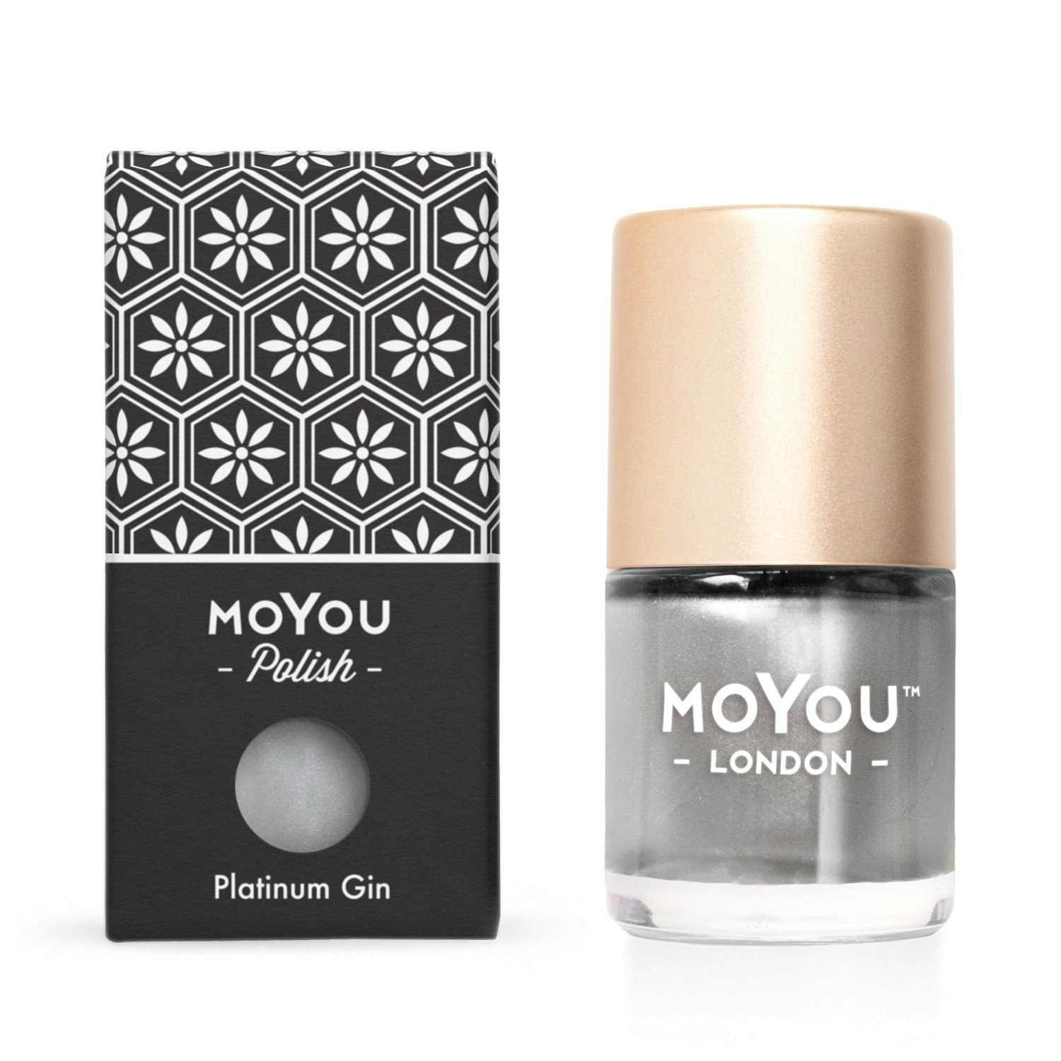 MoYou London Nail Art Stamping Polish 9 ml, Platinum Gin