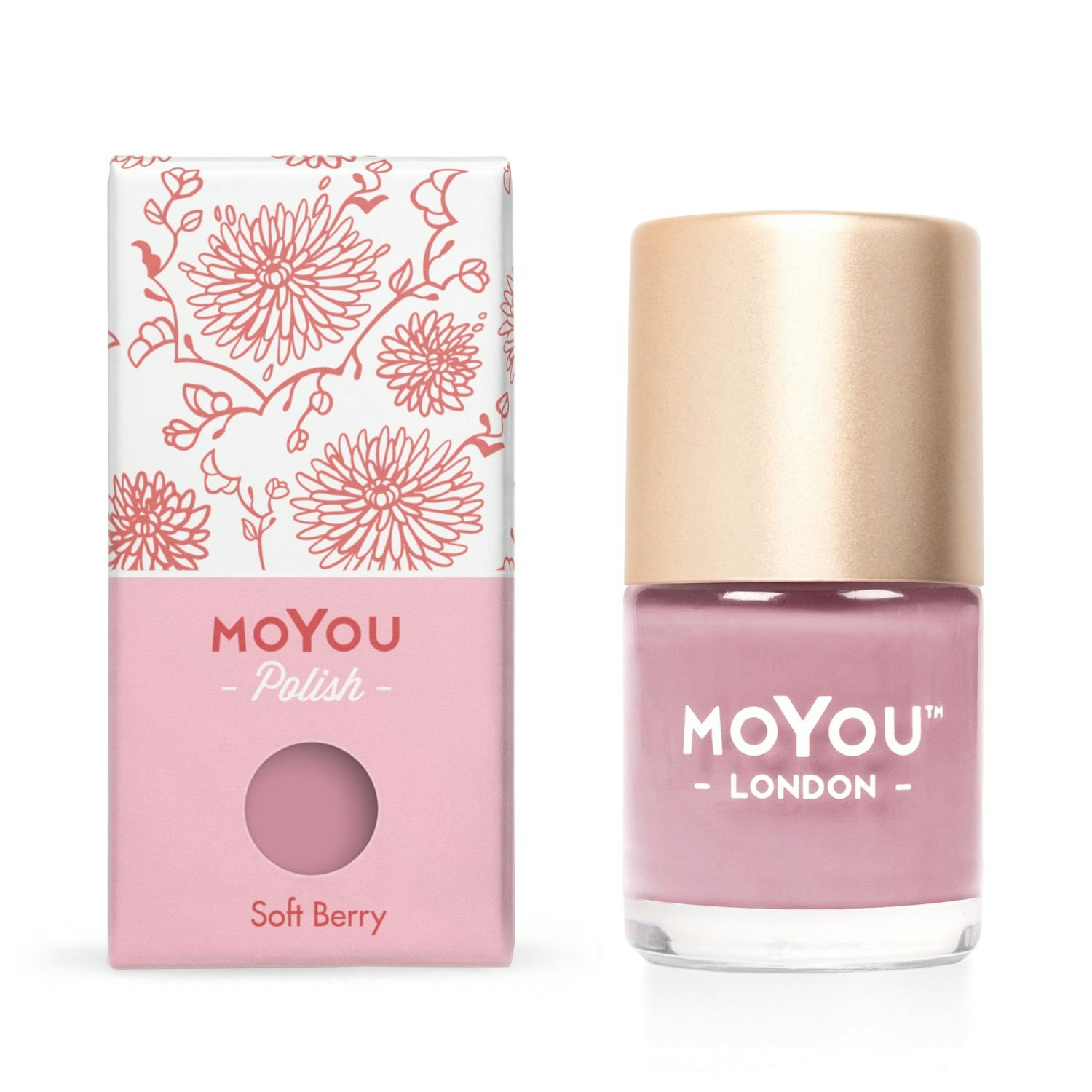 MoYou London Nail Art Stamping Polish 9 ml, Soft Berry