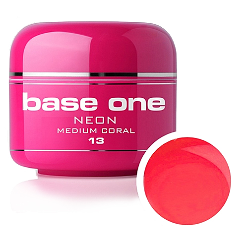Base One Colour UV-Gel 5g neon, 13 Medium Coral