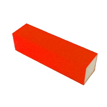 Bufferblock för naglar, neonorange