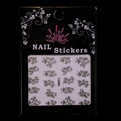 Nagelstickers silver, YJ003