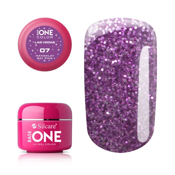 Base One Glitter UV-Gel 5g, Las Vegas - 07 Mandalay Bay Pink