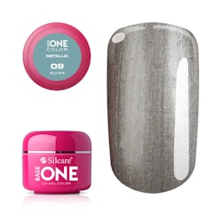 Base One Colour UV-Gel 5g metallic, 09 Silver