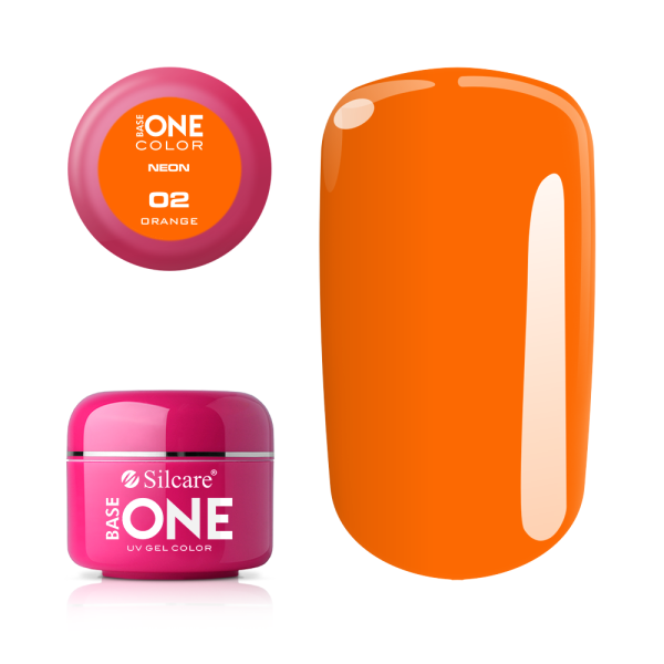 Base One Colour UV-Gel 5g neon, 02 Orange