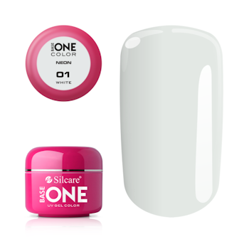 Base One Colour UV-Gel 5g neon, 01 White