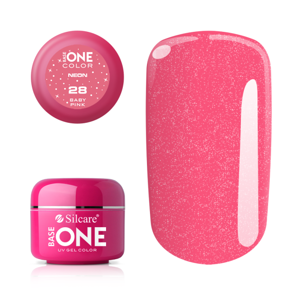 Base One Colour UV-Gel 5g neon, 28 Baby Pink