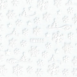 Nagelstickers vita jul, SMY050 snöflingor