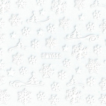 Nagelstickers vita jul, SMY050 snöflingor