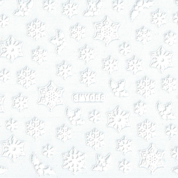 Nagelstickers vita jul, SMY058 snöflingor