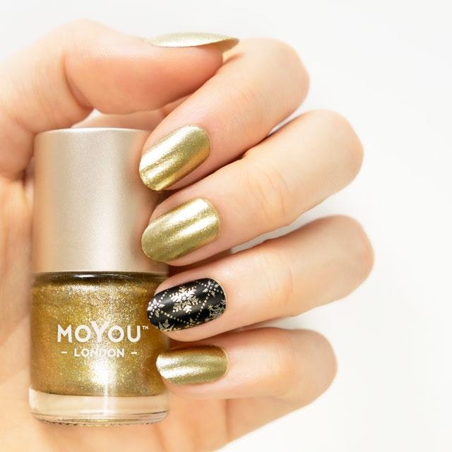 MoYou London Nail Art Stamping Polish 9 ml, Prosecco Gold