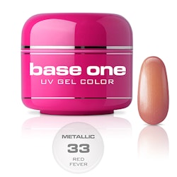 Base One Colour UV-Gel 5g metallic, 33 Red Fever