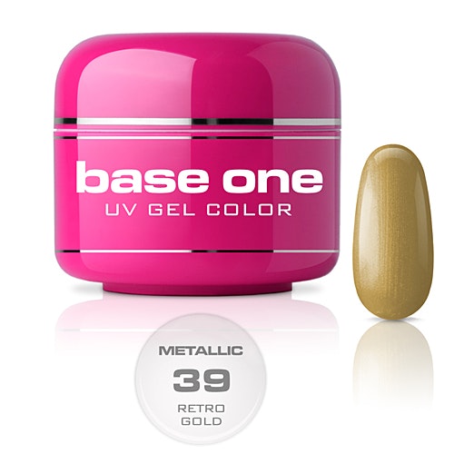 Base One Colour UV-Gel 5g metallic, 39 Retro Gold