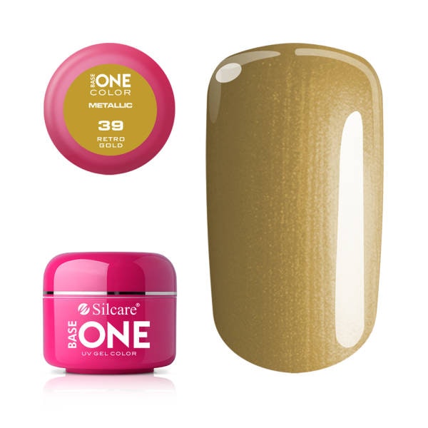 Base One Colour UV-Gel 5g metallic, 39 Retro Gold