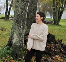 Strukturmönstrad tröja i Soft Tweed.