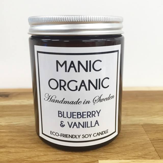 Blueberry & Vanilla - Ekovänligt Doftljus