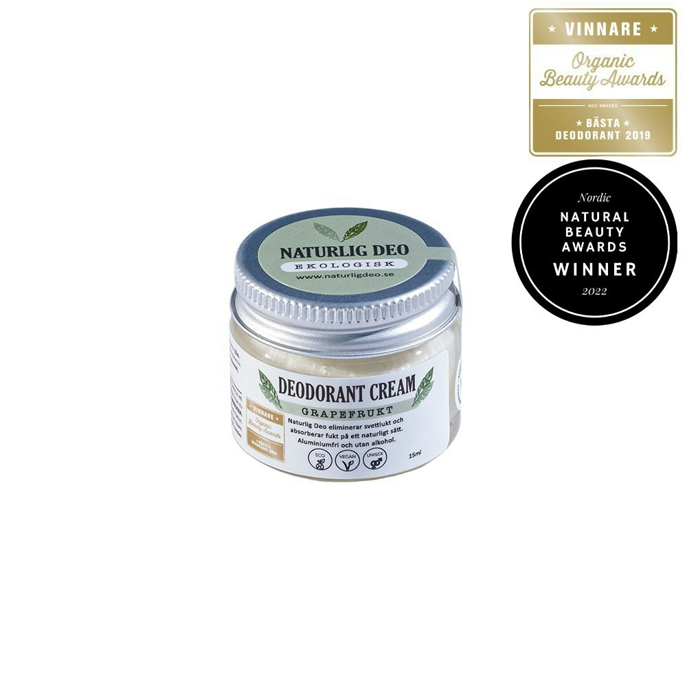 Ekologisk Deodorant Cream 15ml - Grapefrukt