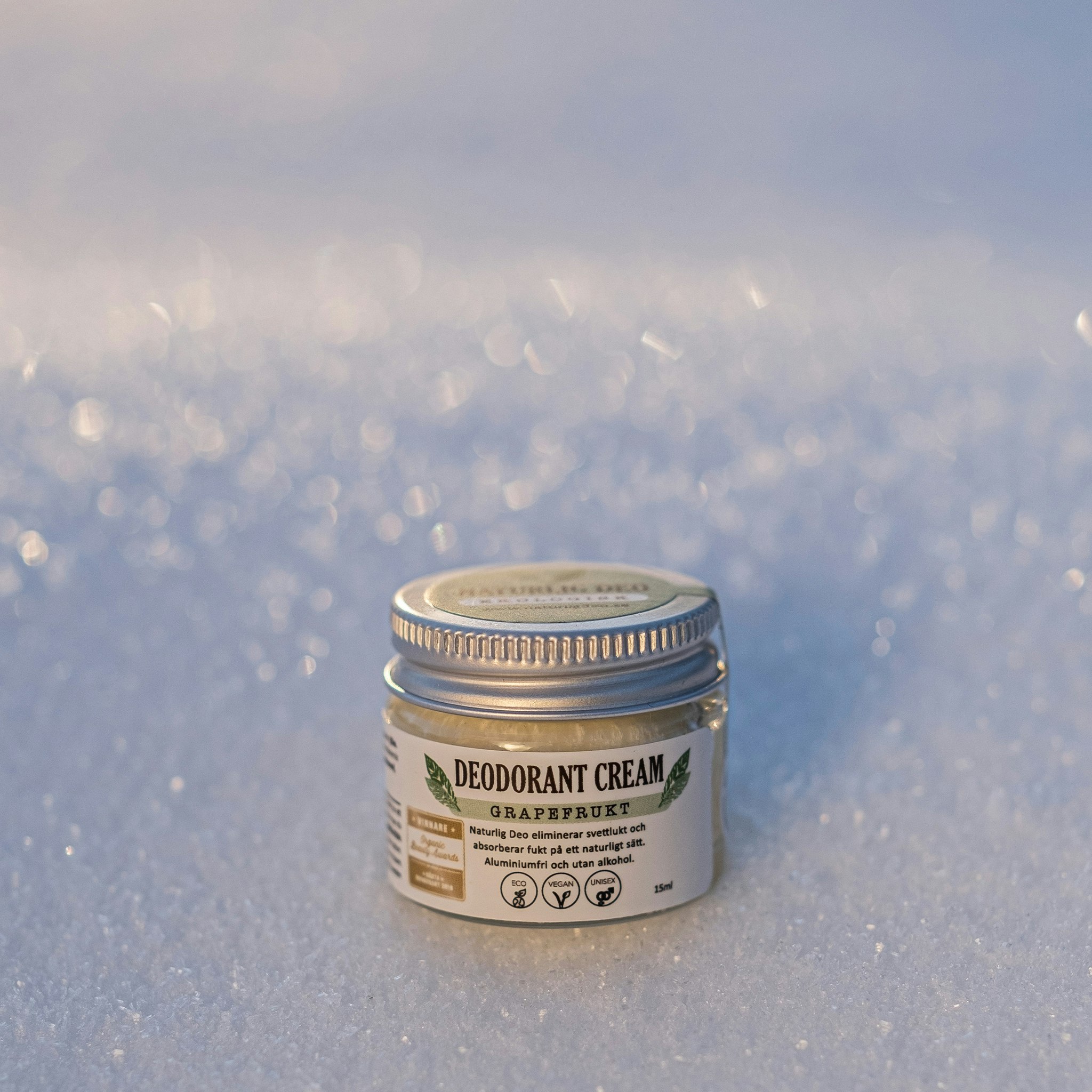 Ekologisk Deodorant Cream 15ml - Grapefrukt