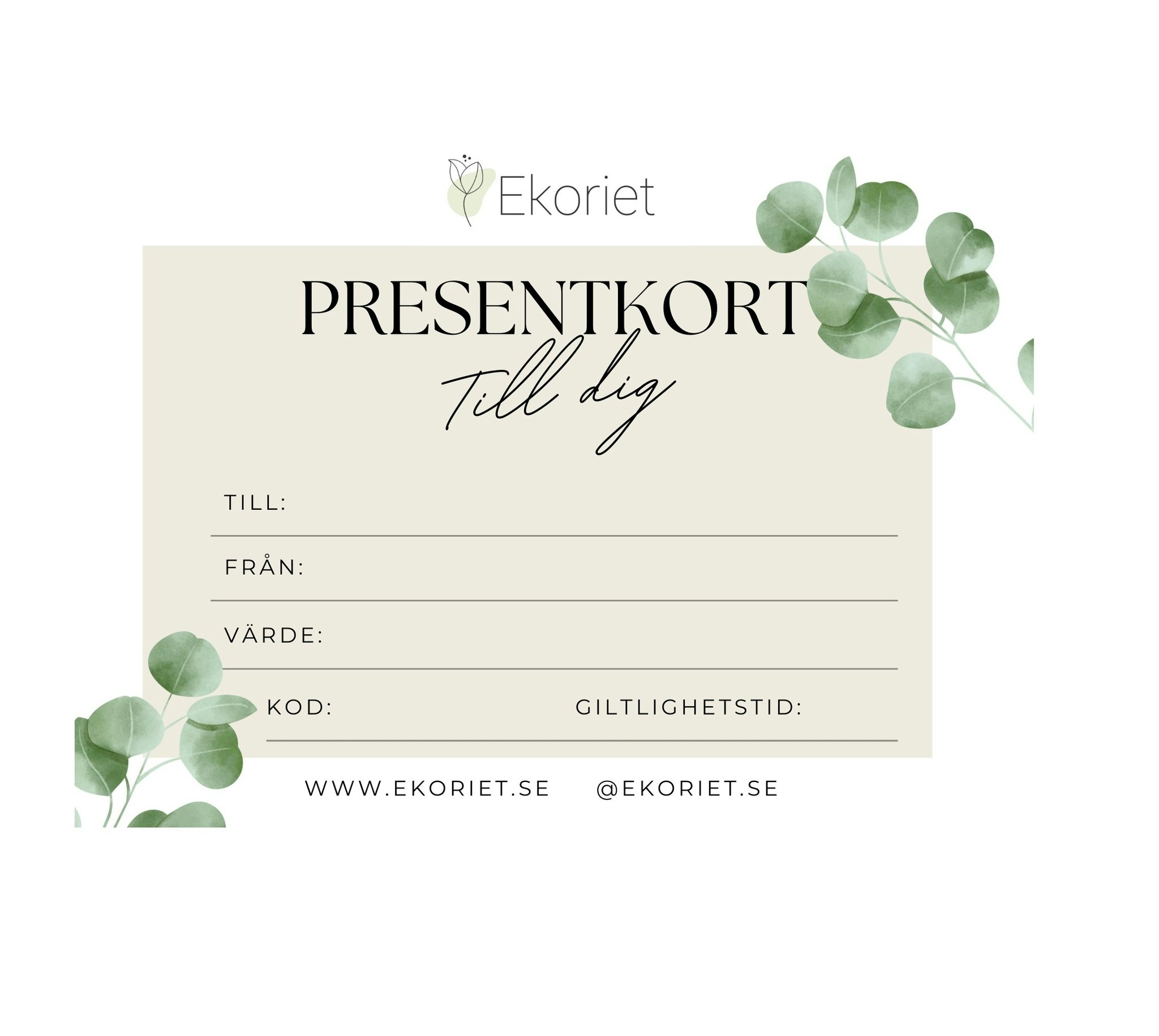 Presentkort - Digitalt & Fysiskt