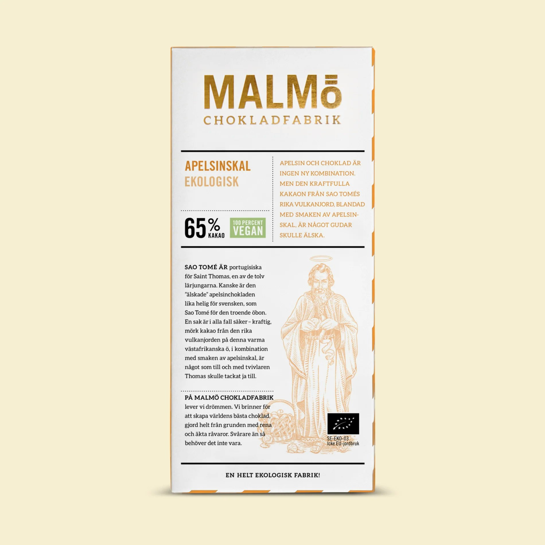 Apelsinskal 65% - Chokladkaka Eko