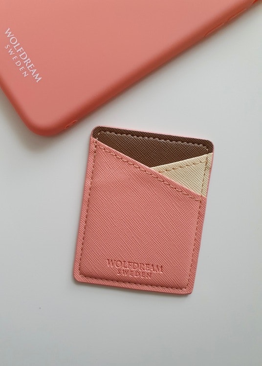 UNIVERSAL SAFFIANO CARD HOLDER-Tangerine Orange