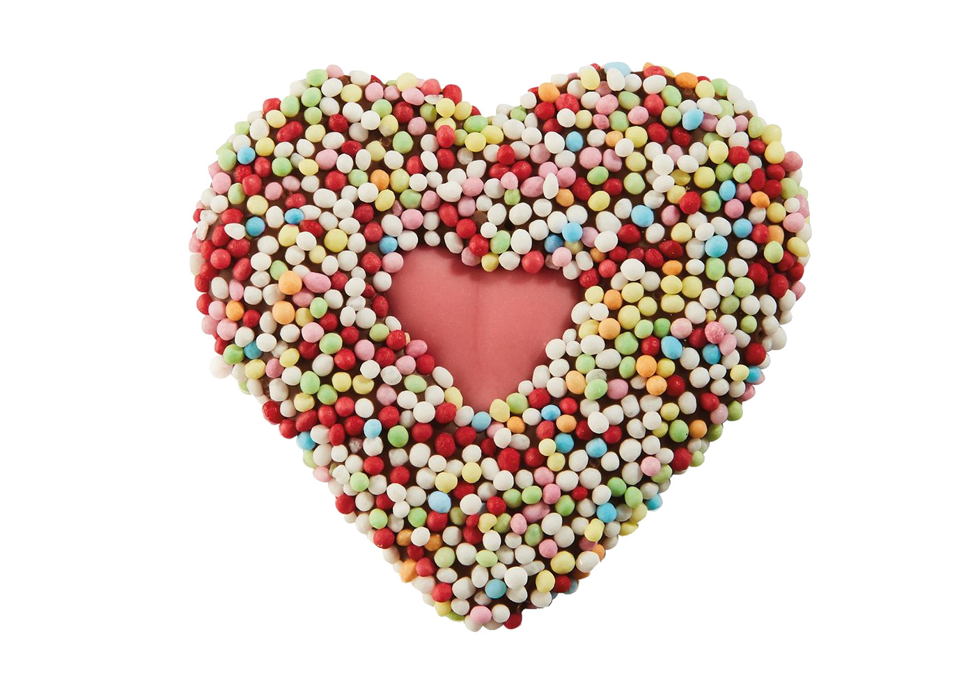 Pralinhuset Ask - Happy Heart - Mjölkchoklad & Regnbågsströssel