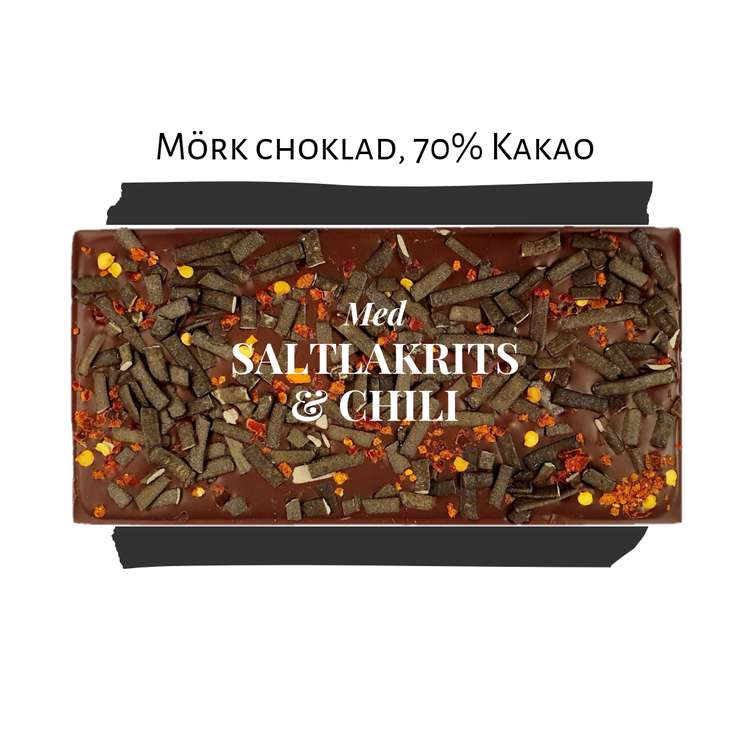 Pralinhuset - 70% Kakao - Saltlakrits & Chili