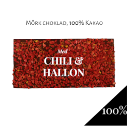 Pralinhuset - 100% Kakao - Chili & Hallon