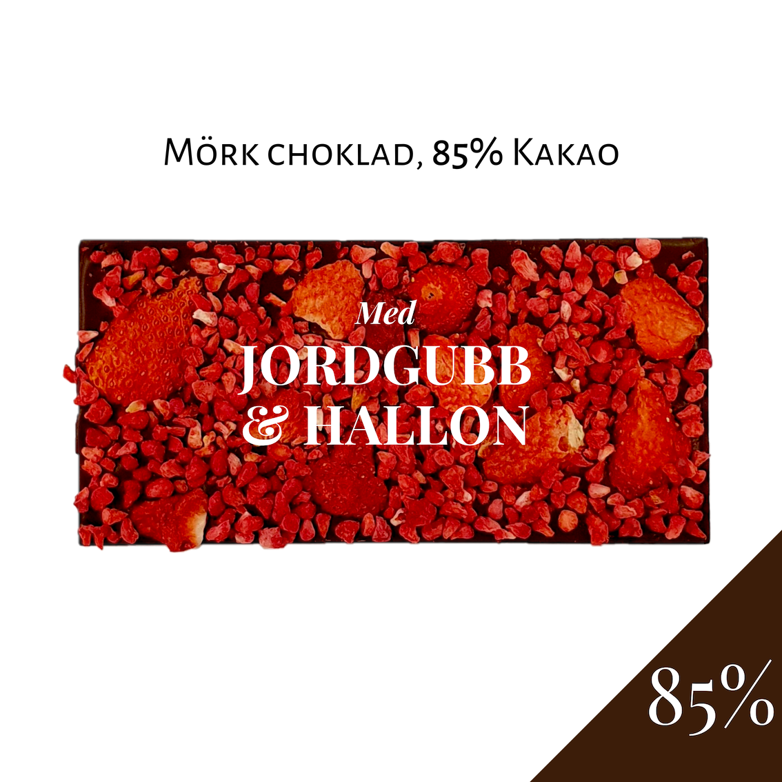 Pralinhuset - 85% Kakao - Jordgubb & Hallon