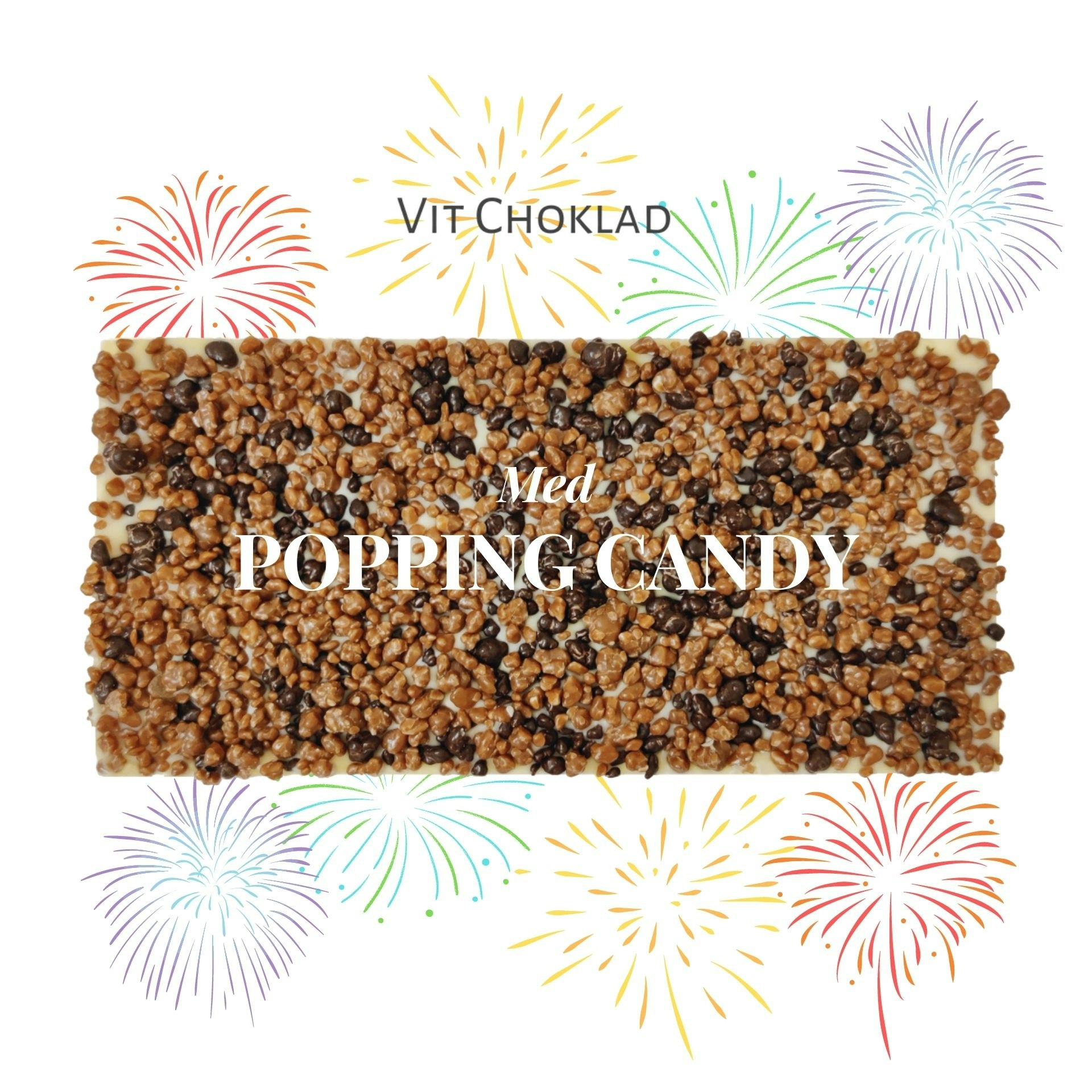 Pralinhuset - Vit Choklad - Popping Candy