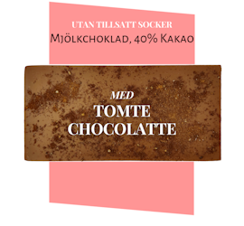 Pralinhuset - 40% Kakao - Tomte Chocolatte - Utan Tillsatt Socker