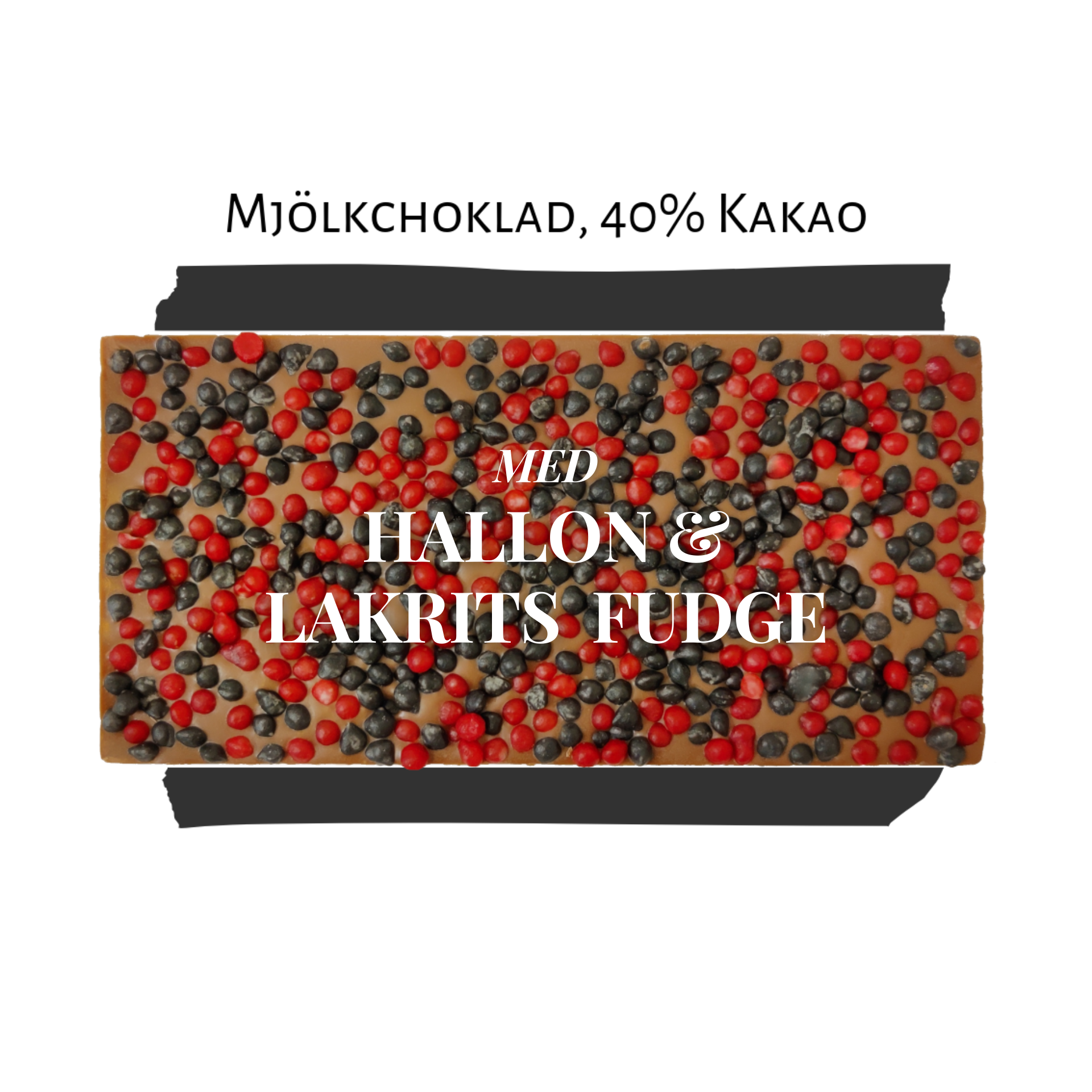 Pralinhuset - 40% Kakao - Hallon & Lakrits Fudge