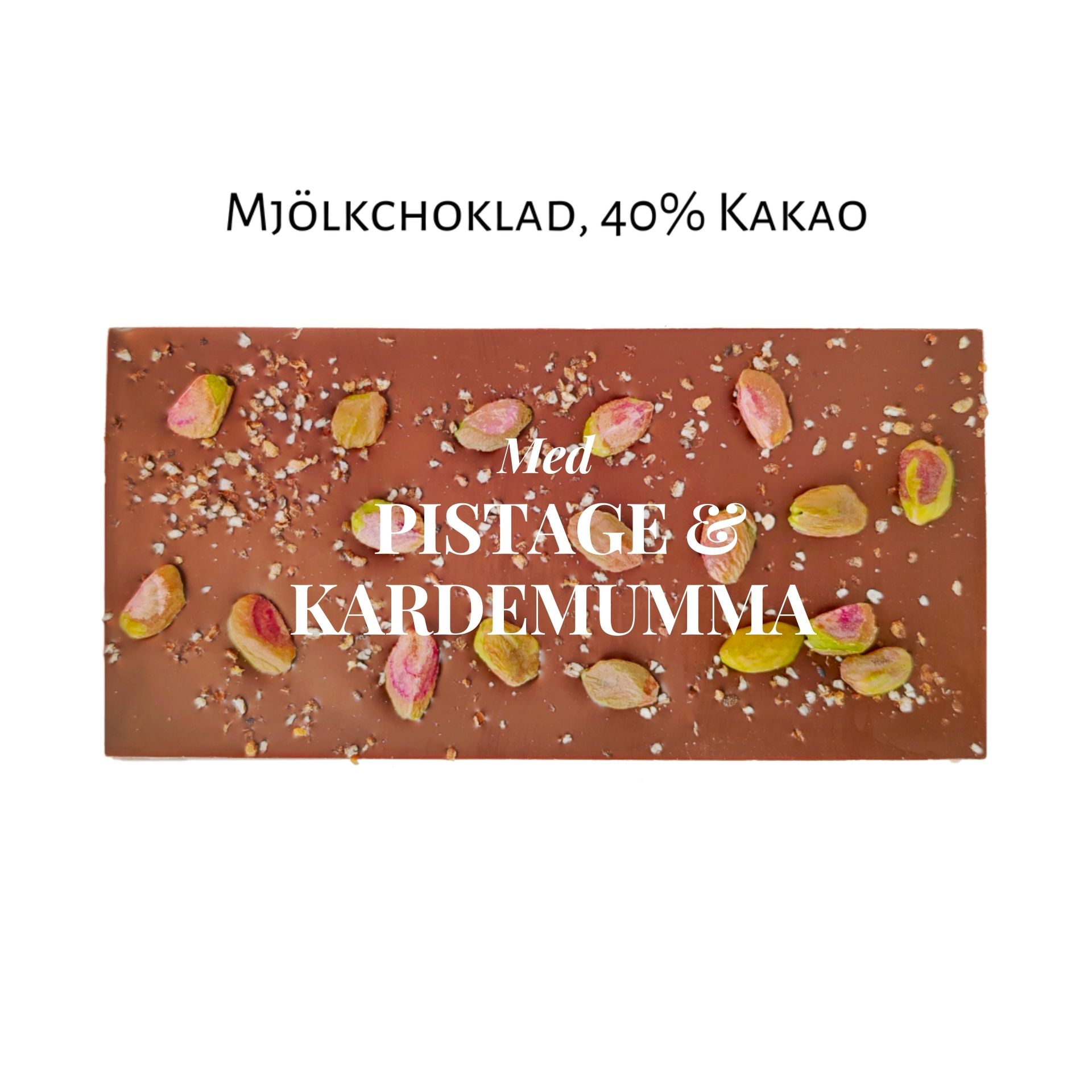 Pralinhuset - 40% Kakao - Pistage & Kardemumma