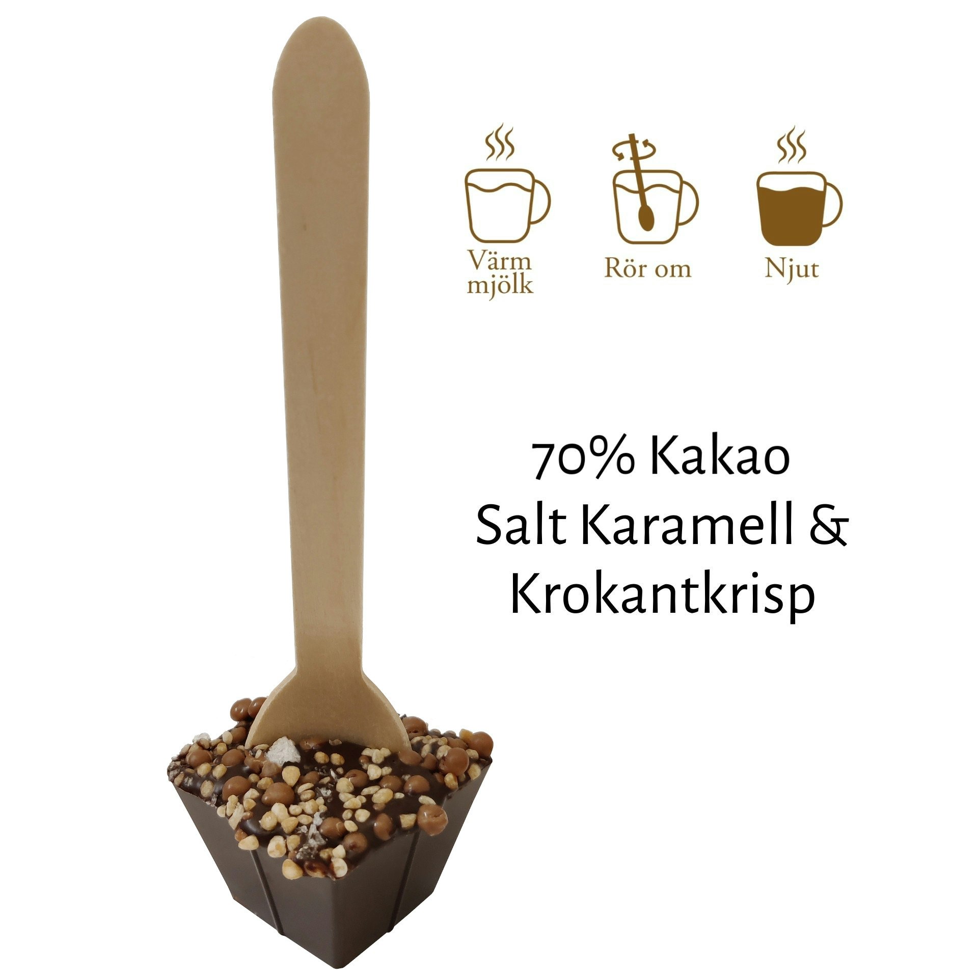 Pralinhuset - Drickchoklad - 70% Kakao - Salt Karamell & Krokantkrisp