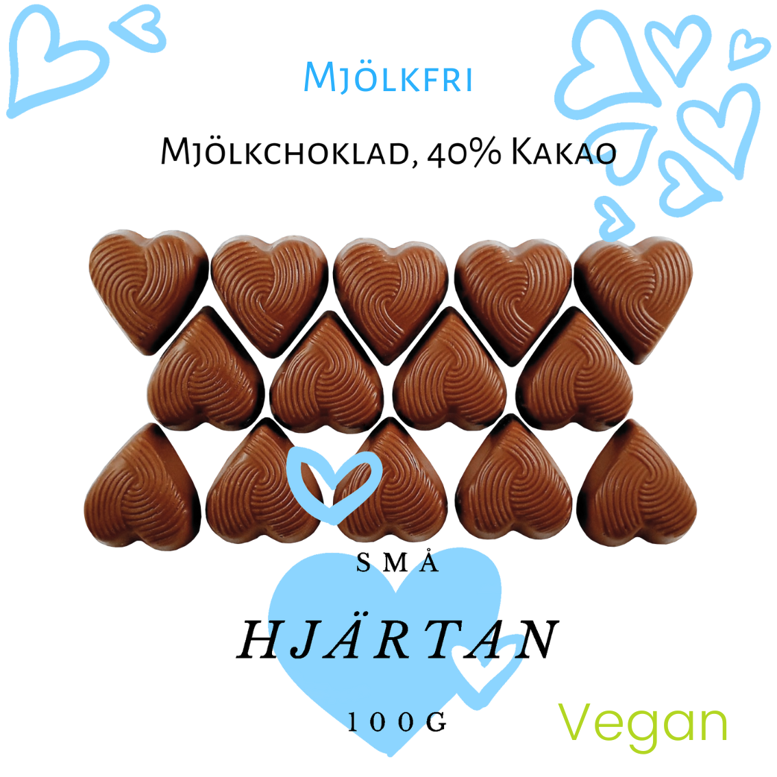 Pralinhuset - Mjölkfri Choklad - Small Hearts