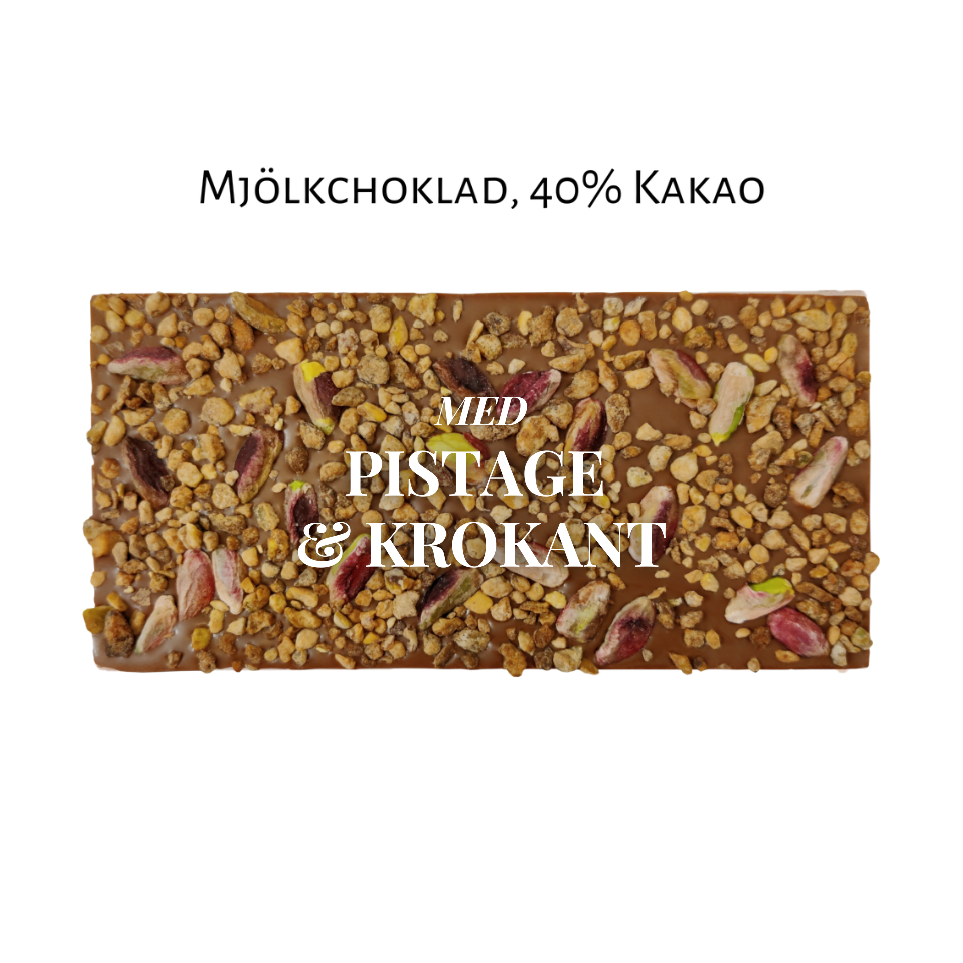 Pralinhuset - 40% Kakao - Pistagekrokant