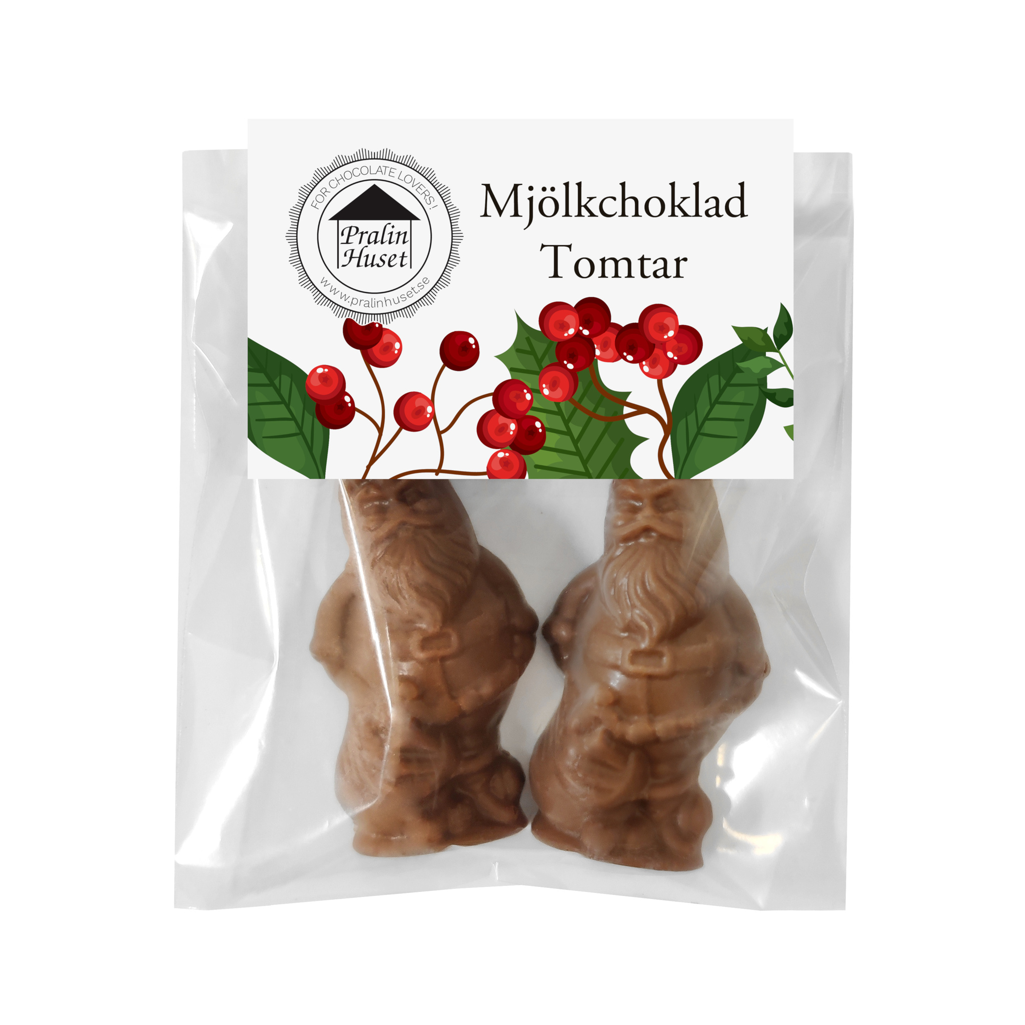 Pralinhuset - Julpåse - 2 pack Tomtar - Mjölkchoklad