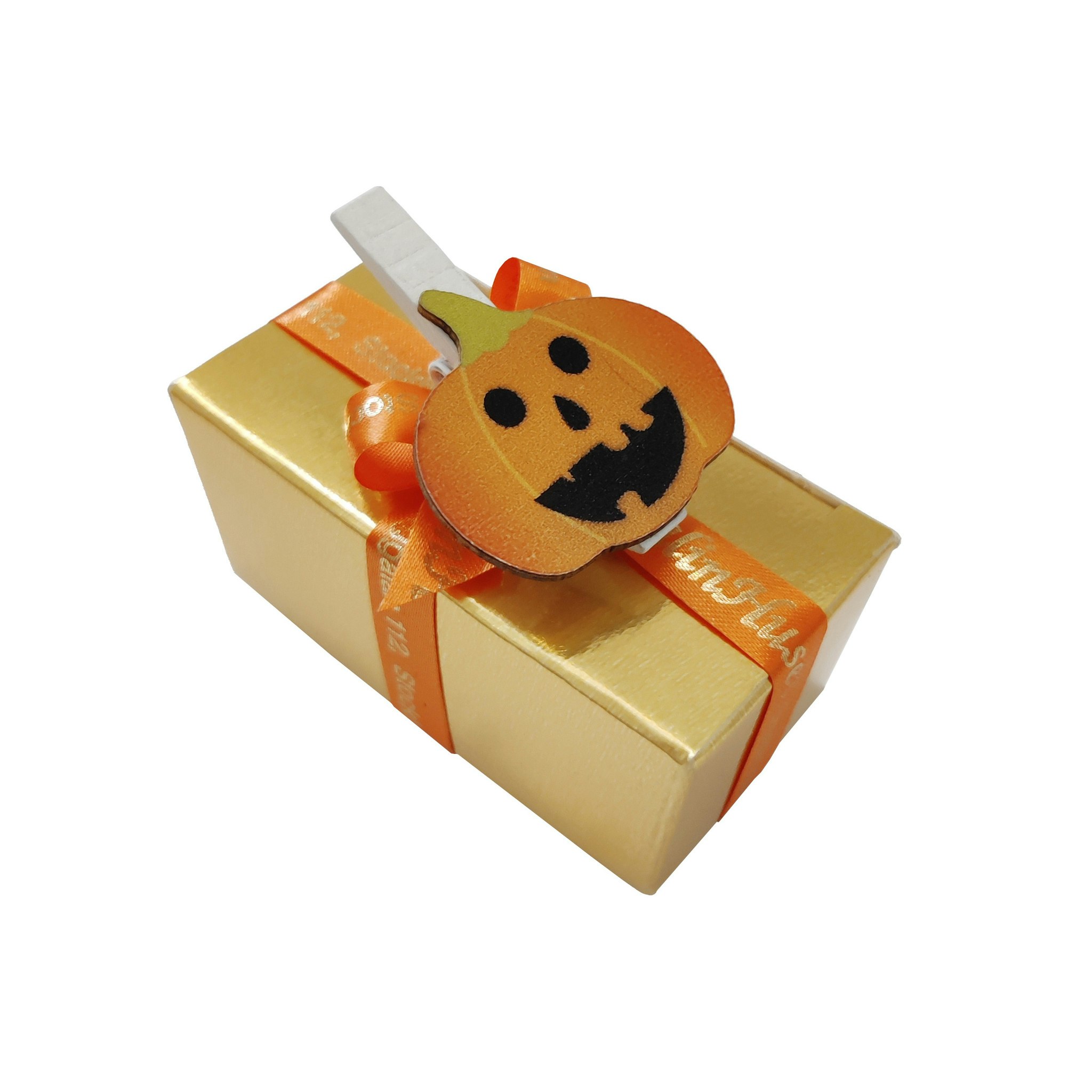 Pralinhusets Ask - Klassisk Guldask Halloween - 2 Bitar