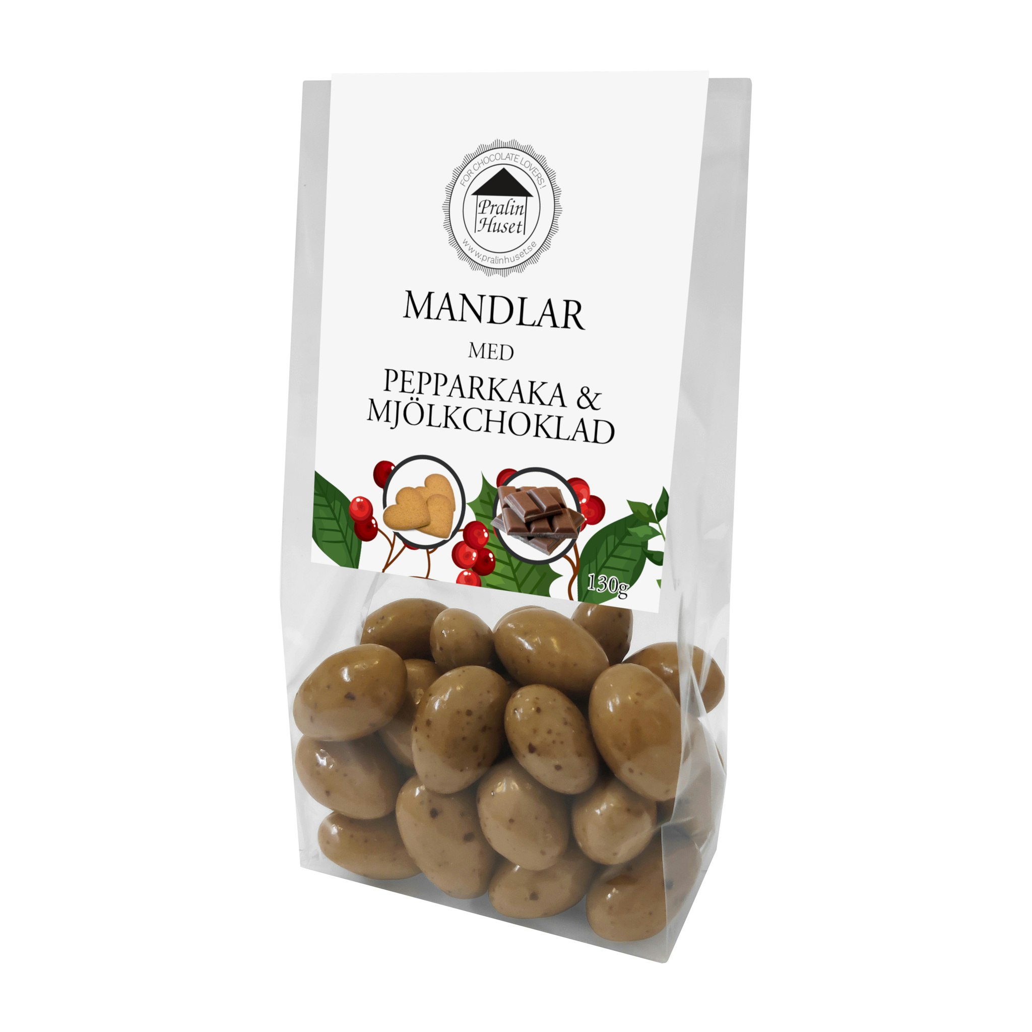Pralinhuset Julpåse - Mandlar med Pepparkaka & Mjölkchoklad