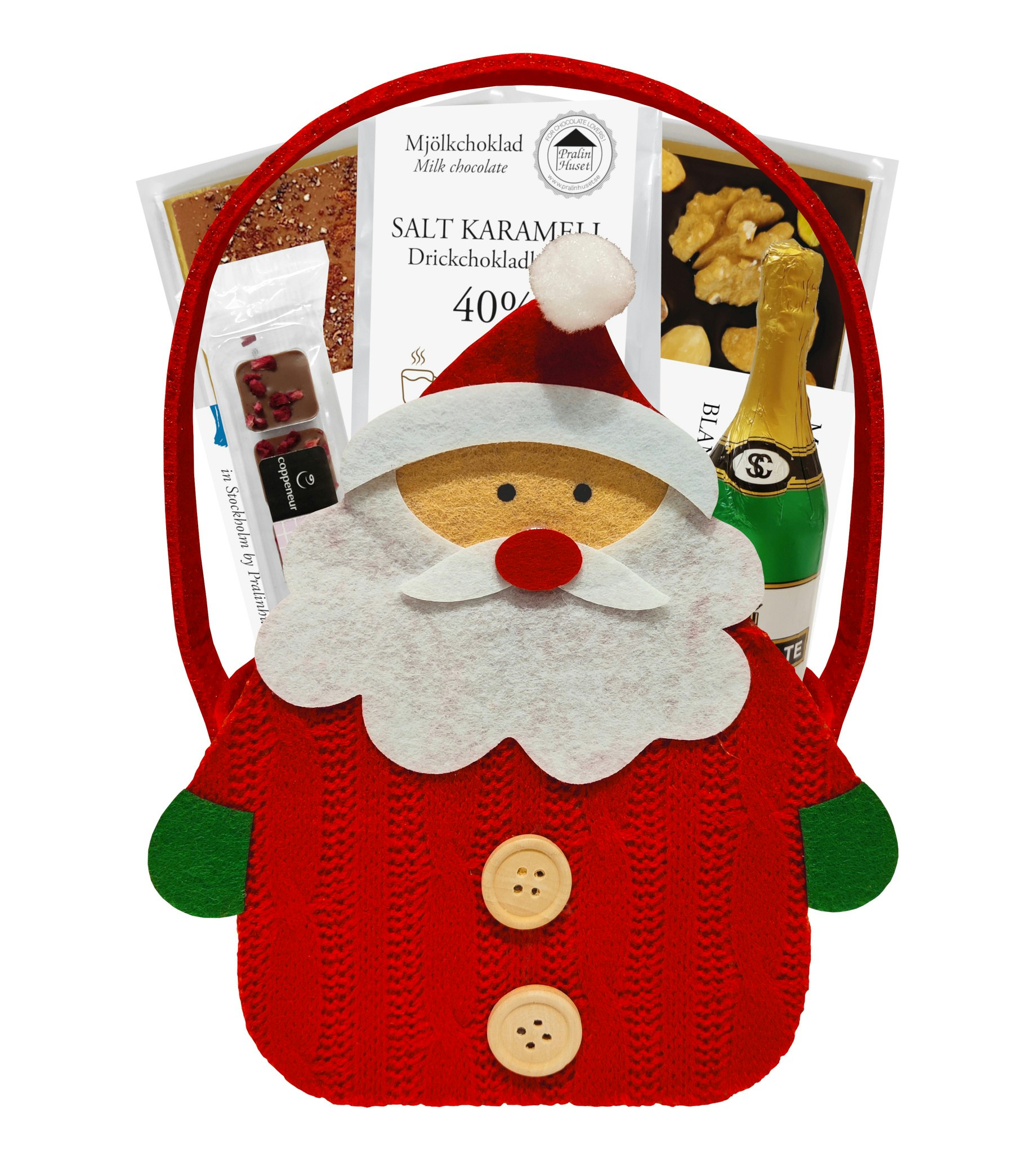 Pralinhuset - Fylld Julkorg - Tomte