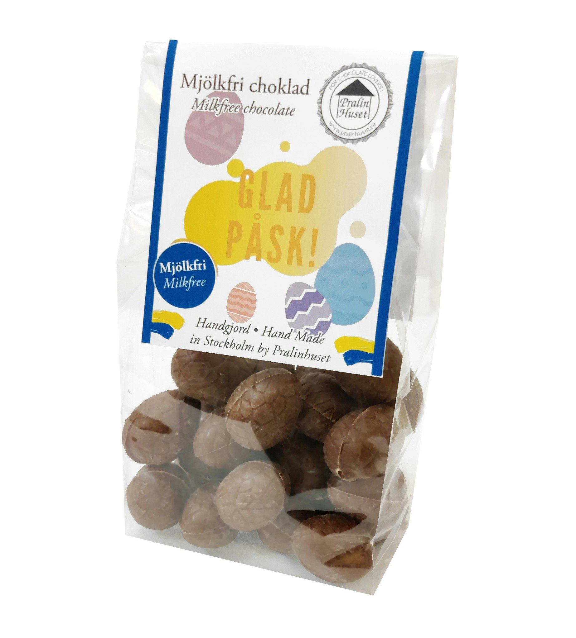 Påskpåse - Ängsklocka - Ljusa Chokladägg - Mjölkfria - 100 gram
