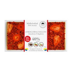 Pralinhuset - 40% Kakao - Jordgubb & Hallon - Utan Tillsatt Socker