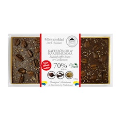 Pralinhuset - 70% Kakao - Kaffebönor & Kardemumma - Utan Tillsatt Socker