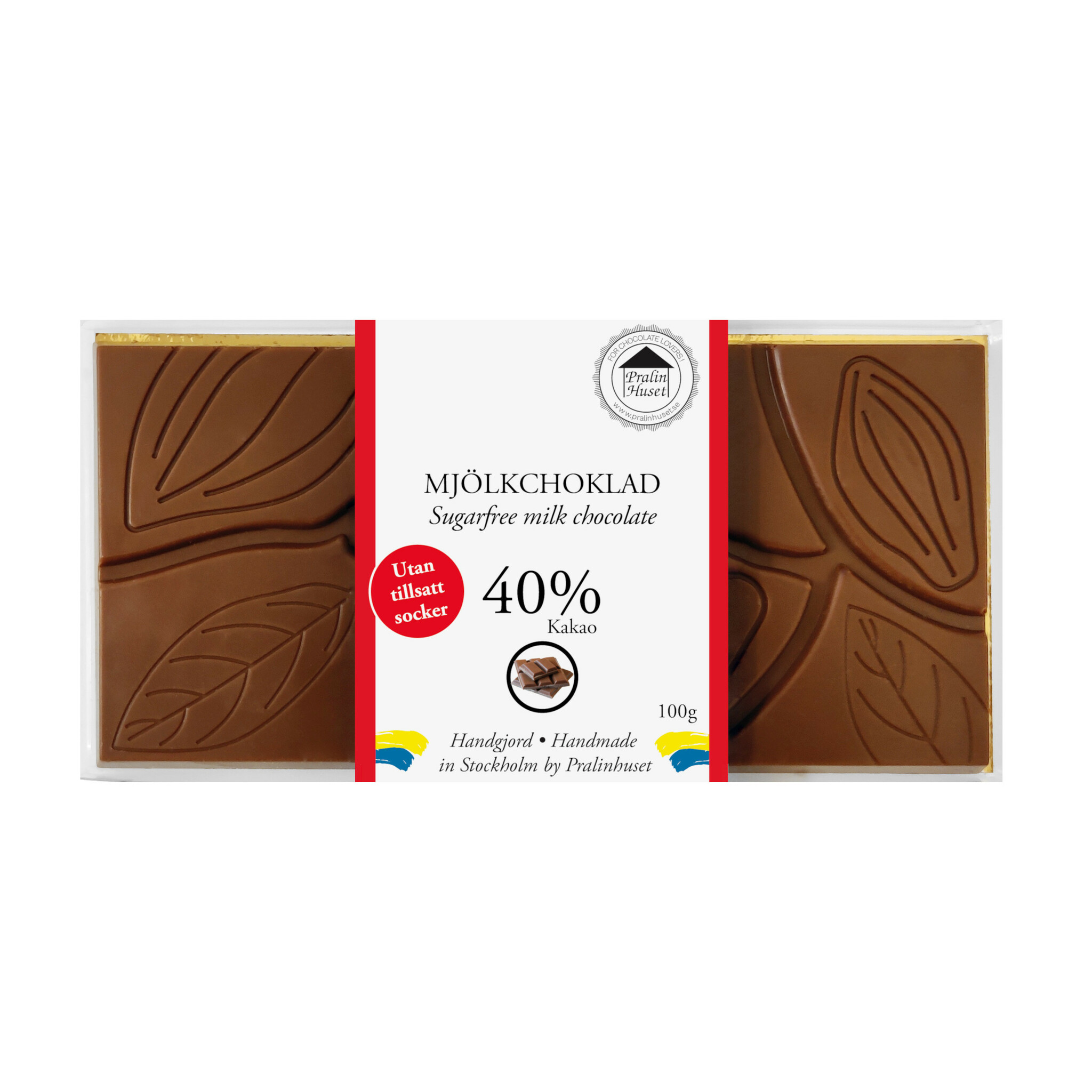 Pralinhuset - 40% Kakao - Ren - Utan Tillsatt Socker