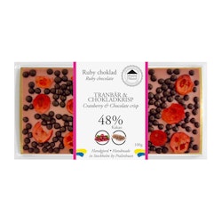 Pralinhuset - Ruby choklad - Tranbär och Chokladkrisp