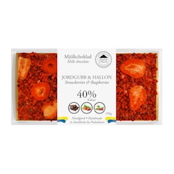 Pralinhuset - 40% Kakao - Jordgubb & Hallon