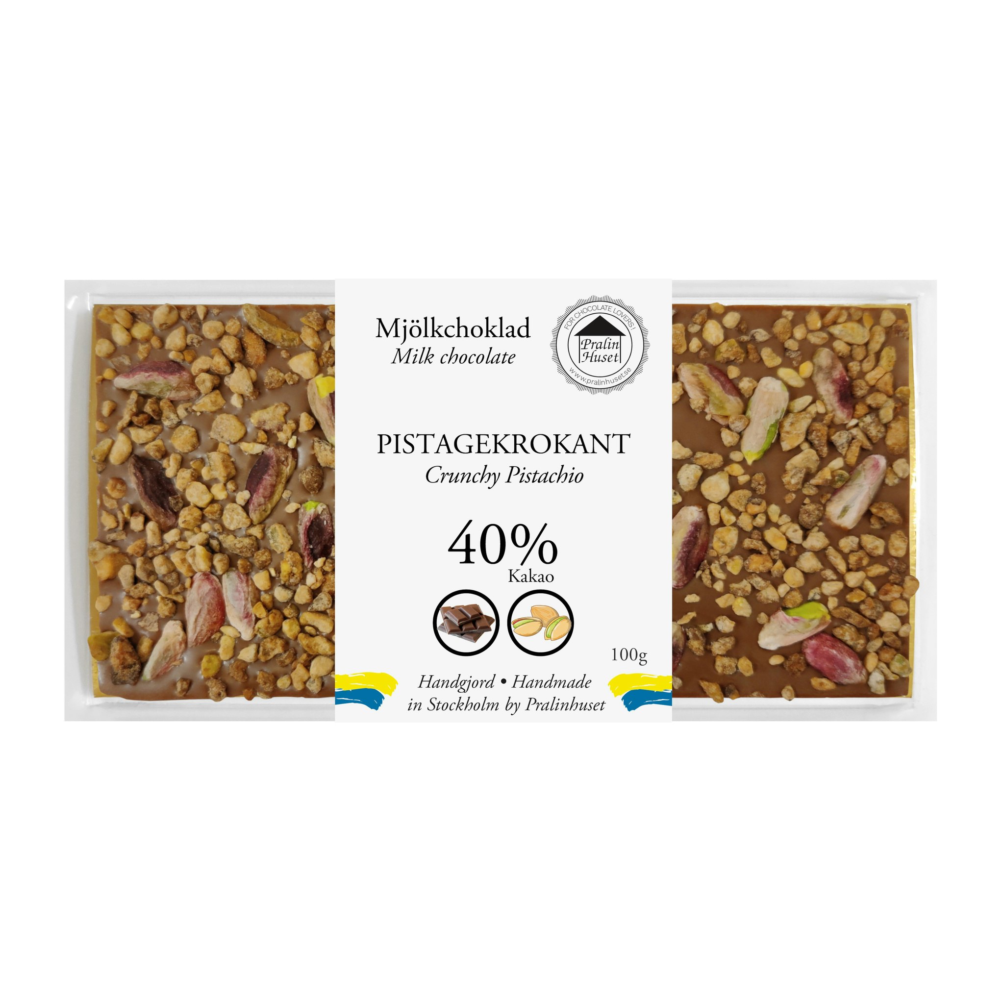 Pralinhuset - 40% Kakao - Pistagekrokant